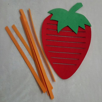 幼儿园区角玩具 幼儿园区域操作材料编织水果